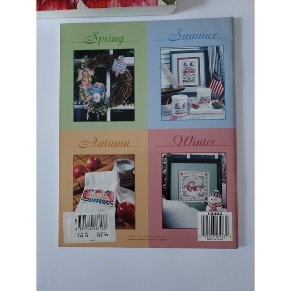 Leisure Arts Kooler Design Cross Stitch Books & Something For Every Season - Picture 2 of 3